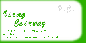 virag csirmaz business card